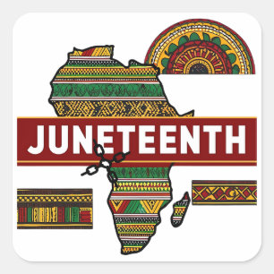 Jugendfreiheit - Feiern zum Afroamerikaner Quadratischer Aufkleber