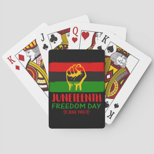 Jugendfreiheitstag Schwarze Geschichte Spielkarten (Rückseite)