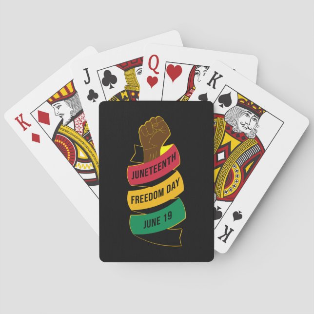 Jugendfreiheitstag Schwarze Geschichte Spielkarten (Rückseite)