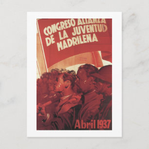 Jugendkongress Madrid-Propaganda-Poster Postkarte