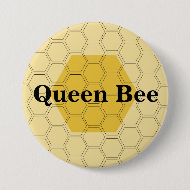 Jugendlich Bienenkönigin-Bienenwabe besonders Button (Vorderseite)