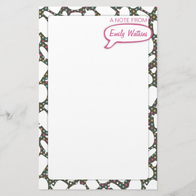 Jugendlich Gesprächs-Blasen-Briefpapier-Set Briefpapier (Vorderseite)