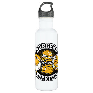 Jugendlich Titanen gehen!   Burger gegen Burritos Edelstahlflasche