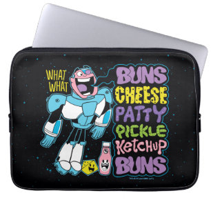 Jugendlich Titanen gehen!   Cyborg-Burger-Rap Laptopschutzhülle