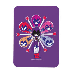 Jugendlich Titanen gehen! Das Emoticlones   Raben Magnet