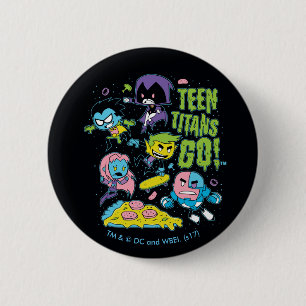 Jugendlich Titanen gehen!   Gnarly Neunzigerjahre Button