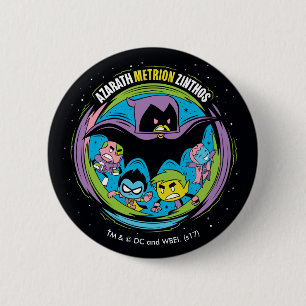 Jugendlich Titanen gehen!   Rabe "Azarath Metrion Button