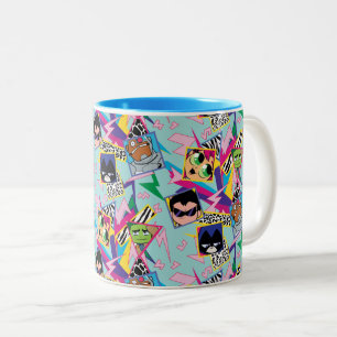 Jugendlich Titanen gehen!   Retro Neunzigerjahre Zweifarbige Tasse