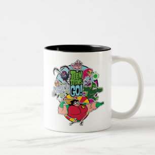 Jugendlich Titanen gehen!   Team-Gruppen-Grafik Zweifarbige Tasse
