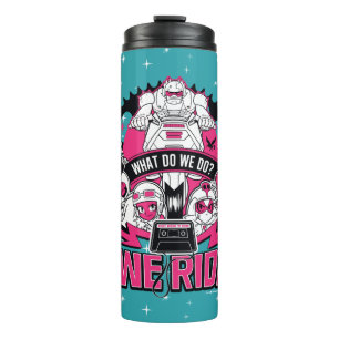 Jugendlich Titanen gehen!   "wir reiten" Retro Thermosbecher
