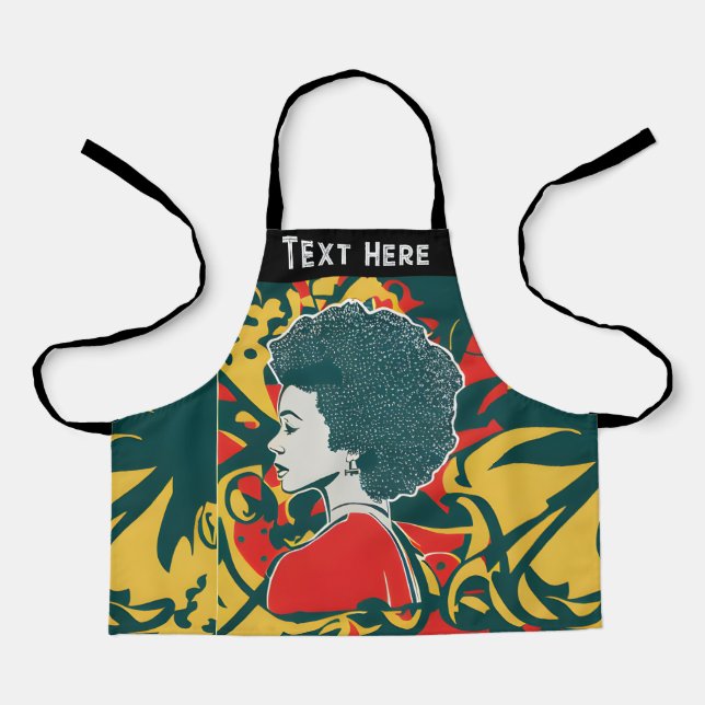 Jugendliche Afro Hair Women 1865 Emanzipation Pop Schürze (Vorderseite)