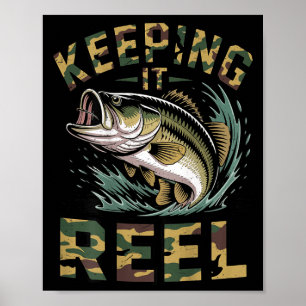 Jugendliche Angel-Tarnung-Barsch-Fisch-Vater-Männe Poster