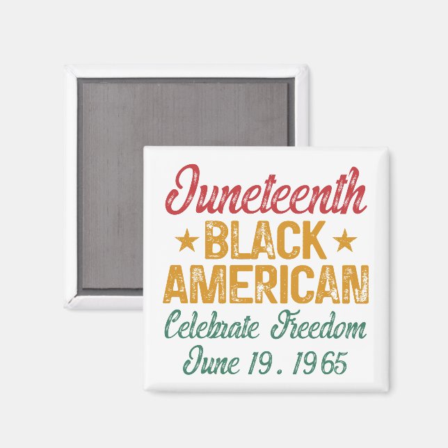 Jugendliche Coole schwarze Amerikaner feiern Freih Magnet (Vorderseite/Rückseite)