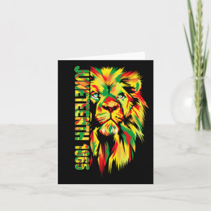 Jugendliche Frauen Afrikanische schwarze Lion 1 Karte