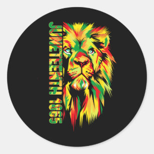Jugendliche Frauen Afrikanische schwarze Lion 1 Runder Aufkleber