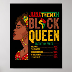 Jugendliche schwarze Königin ernährungswissenschaf Poster