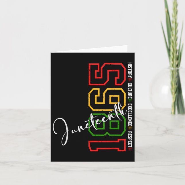 Jugendliche Shirts Frauen Männer Afrikanische June Karte (Vorderseite)