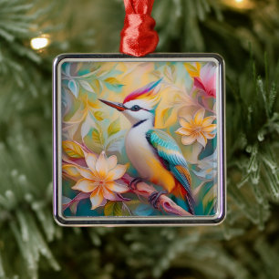 Jugendlicher Regenbogen-Specht-Fantasie-Vogel Ornament Aus Metall