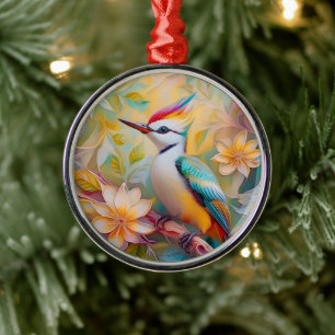 Jugendlicher Regenbogen-Specht-Fantasie-Vogel Ornament Aus Metall