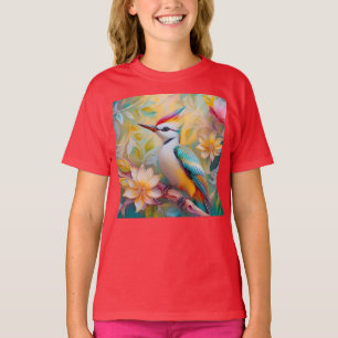 Jugendlicher Regenbogen-Specht-Fantasie-Vogel T-Shirt