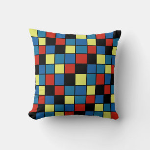 Jugendlicher Trend Bunte Fliesen Kleiner Druck Kissen