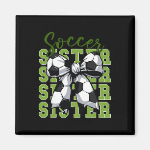 Jugendliches Mädchen Fußball Schwester Kokette Sch Magnet