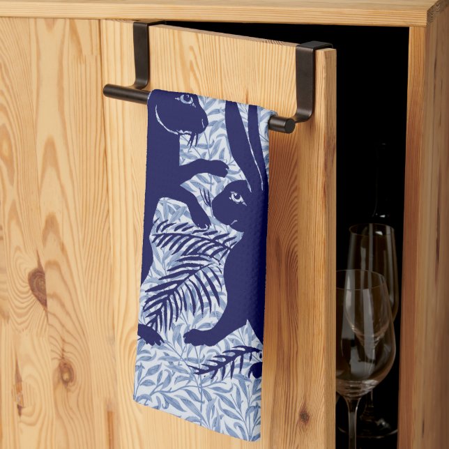 Jugendparadies Rabbits De Morgan und Morris Geschirrtuch (Drittel gefaltet)