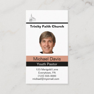 Jugendpastor Fotoausweis Visitenkarte
