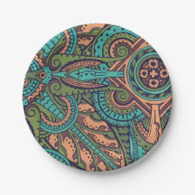 Jugendstil abstrakter aquamariner Weihnachtsmann