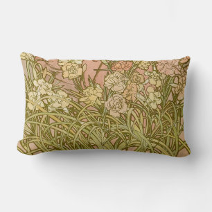 Jugendstil Alfonse Mucha Blütensträusse Nelken Blu Lendenkissen