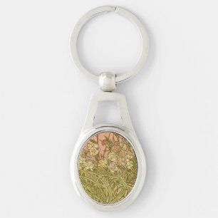 Jugendstil Alfonse Mucha Blütensträusse Nelken Blu Schlüsselanhänger