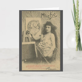 Jugendstil Alphonse mucha Art Model Karte