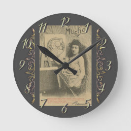 Jugendstil Alphonse mucha Art Model Runde Wanduhr