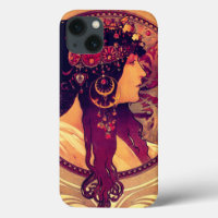 Jugendstil Alphonse Mucha Donna elegante Frau
