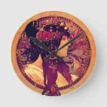 Jugendstil Alphonse Mucha Donna Ristorante La Lanc