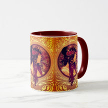 Jugendstil Alphonse Mucha Donna Ristorante La Lanc
