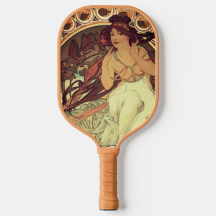 Jugendstil Alphonse Mucha Elegante Musik Pickleball Schläger