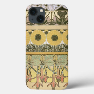 Jugendstil Alphonse Mucha Fuchsie Sonnenblume Flor Case-Mate iPhone Hülle