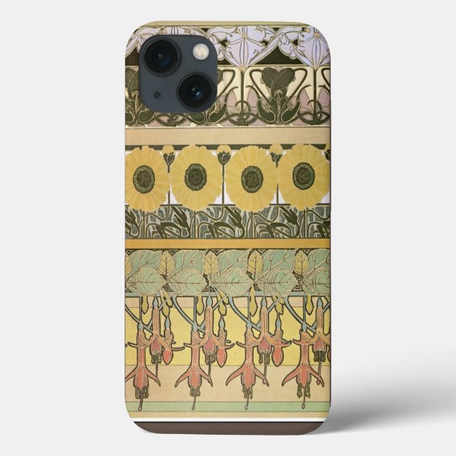 Jugendstil-Alphonse mucha fuschia Case-Mate iPhone Hülle (Rückseite)