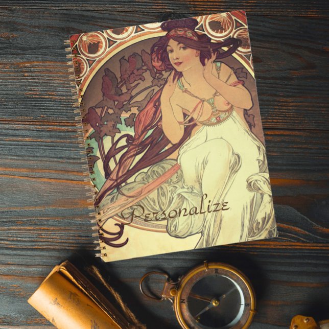 Jugendstil Alphonse Mucha Vintage Jugendstil Notizbuch (Von Creator hochgeladen)