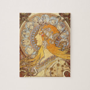 Jugendstil Alphonse Mucha Zodiac Rätsel