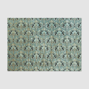 Jugendstil, aquamarin, vergoldet, muster,belle épo seidenpapier