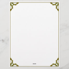 Jugendstil-Aquarell-grüne Blätter