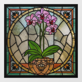 Jugendstil-Aufkleber für Fenster mit Glasmalereiop Fensteraufkleber