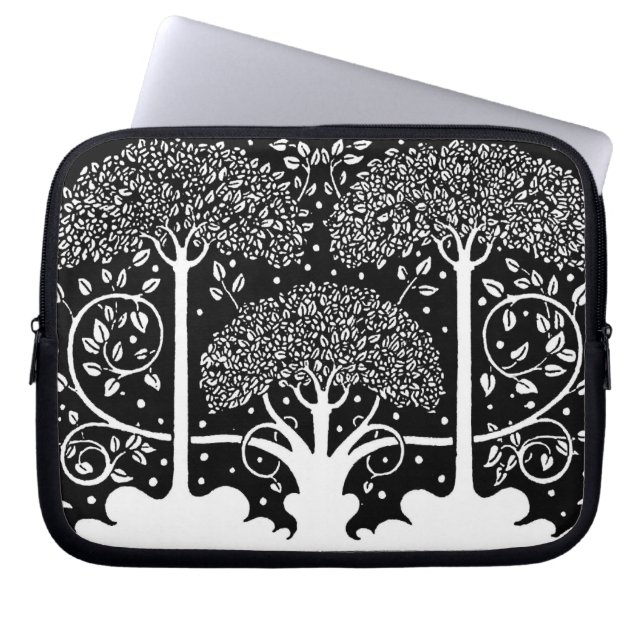 Jugendstil-Baum Bartmuster Beardsley Laptopschutzhülle (Vorderseite)