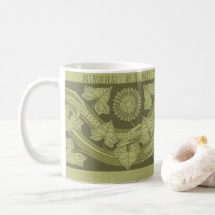 Jugendstil-Blätter & Lizards Kaffee-Tasse Kaffeetasse