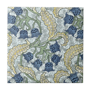 Jugendstil Blauglocken Fliese