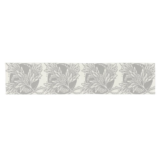 Jugendstil-Blume Blumenminimalismus Kurzer Tischläufer (Horizontal)