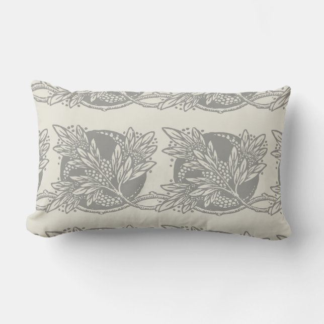 Jugendstil-Blume Blumenminimalismus Lendenkissen (Vorderseite)
