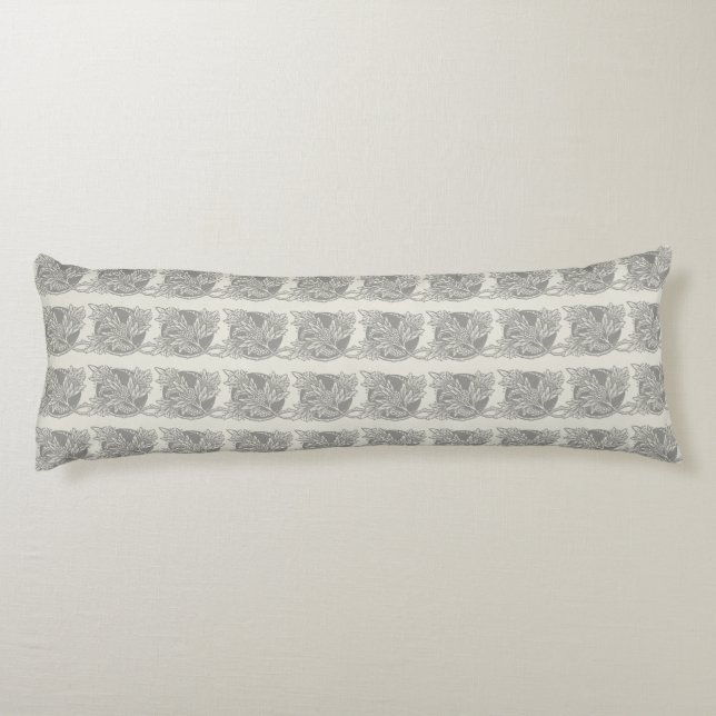 Jugendstil-Blume Blumenminimalismus Seitenschläferkissen (Rückseite)